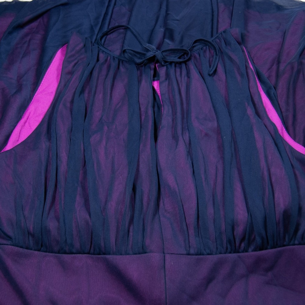 Jessica Howard Purple Beaded Halter Neck Sleeveless Cocktail Party Dress 14 P - Picture 6 of 8